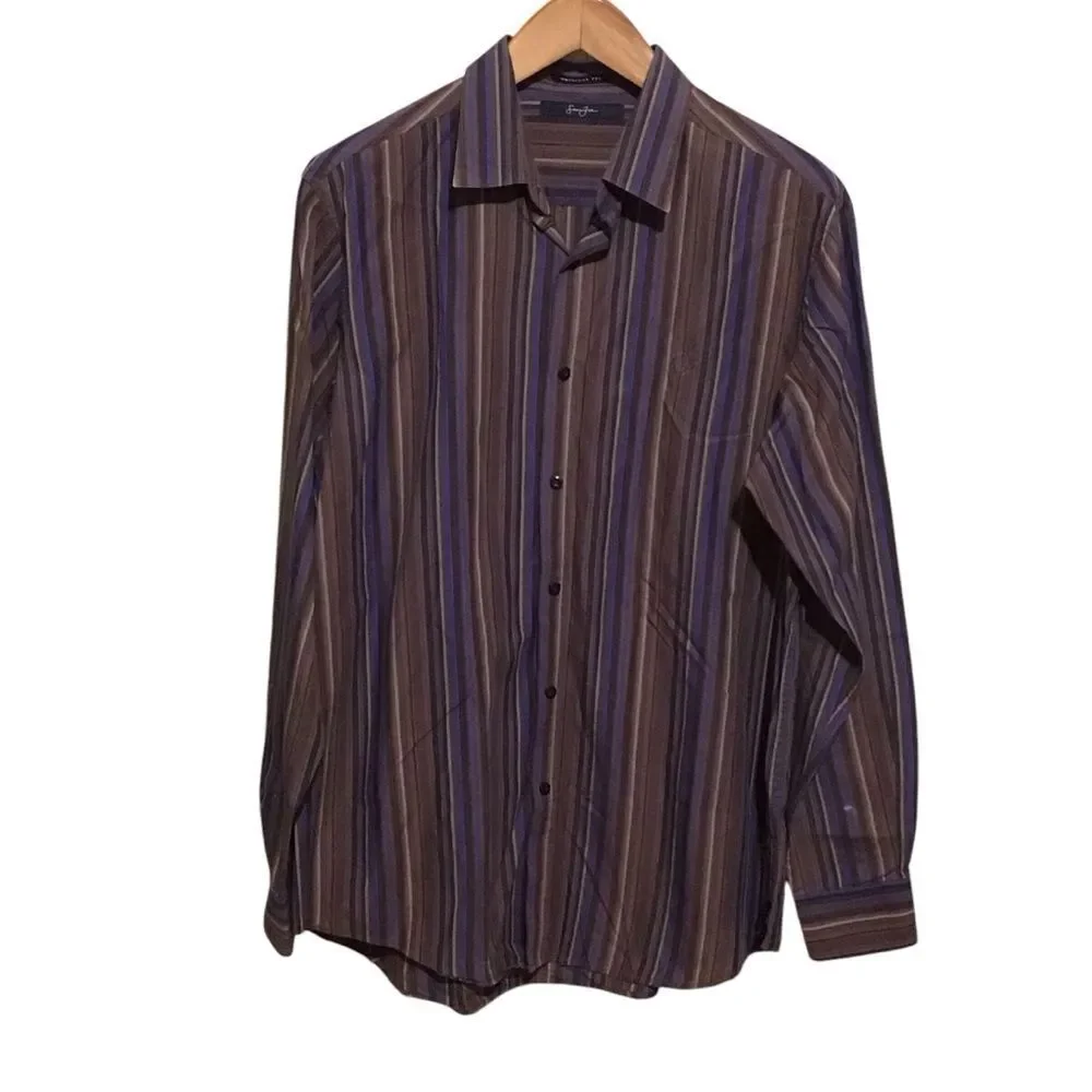 Sean John Original Fit Brown Button Up‎ Shirt XL